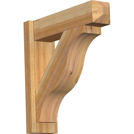 Ekena Millwork Funston Rough Sawn Craftsman Outlooker, Western Red Cedar, 6"W x 22"D x 22"H OUT06X22X22FST04RWR